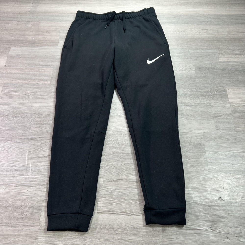 Nike Dri-FIT Sweatpants Mens Small Black Fleece Jogger Elastic Waist DB4217-010